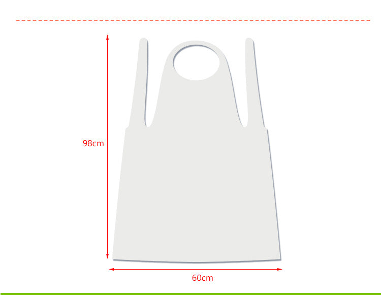 Disposable plastic apron