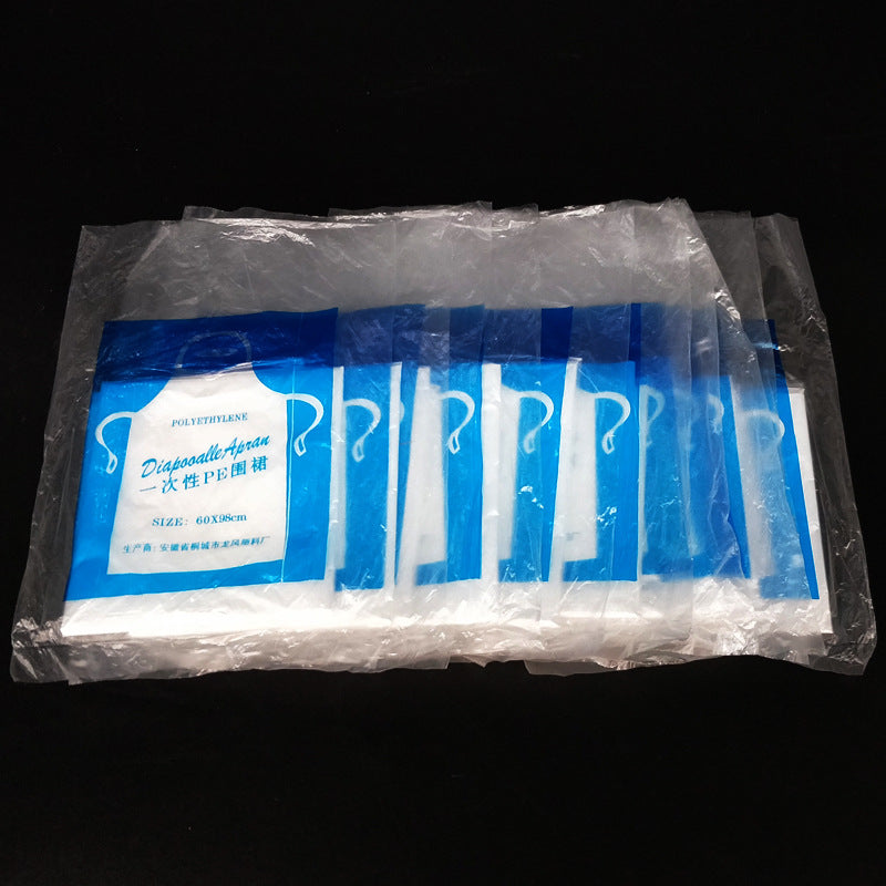 Disposable plastic apron