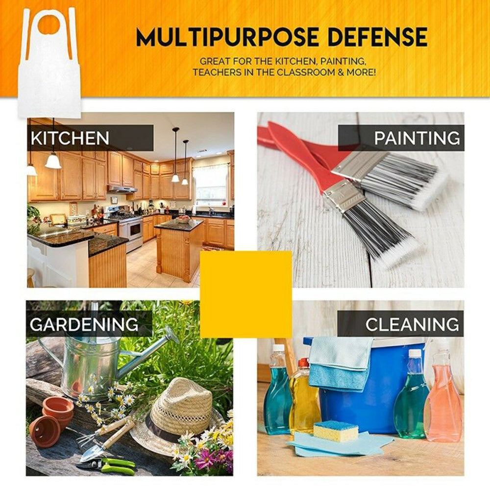 Disposable plastic apron