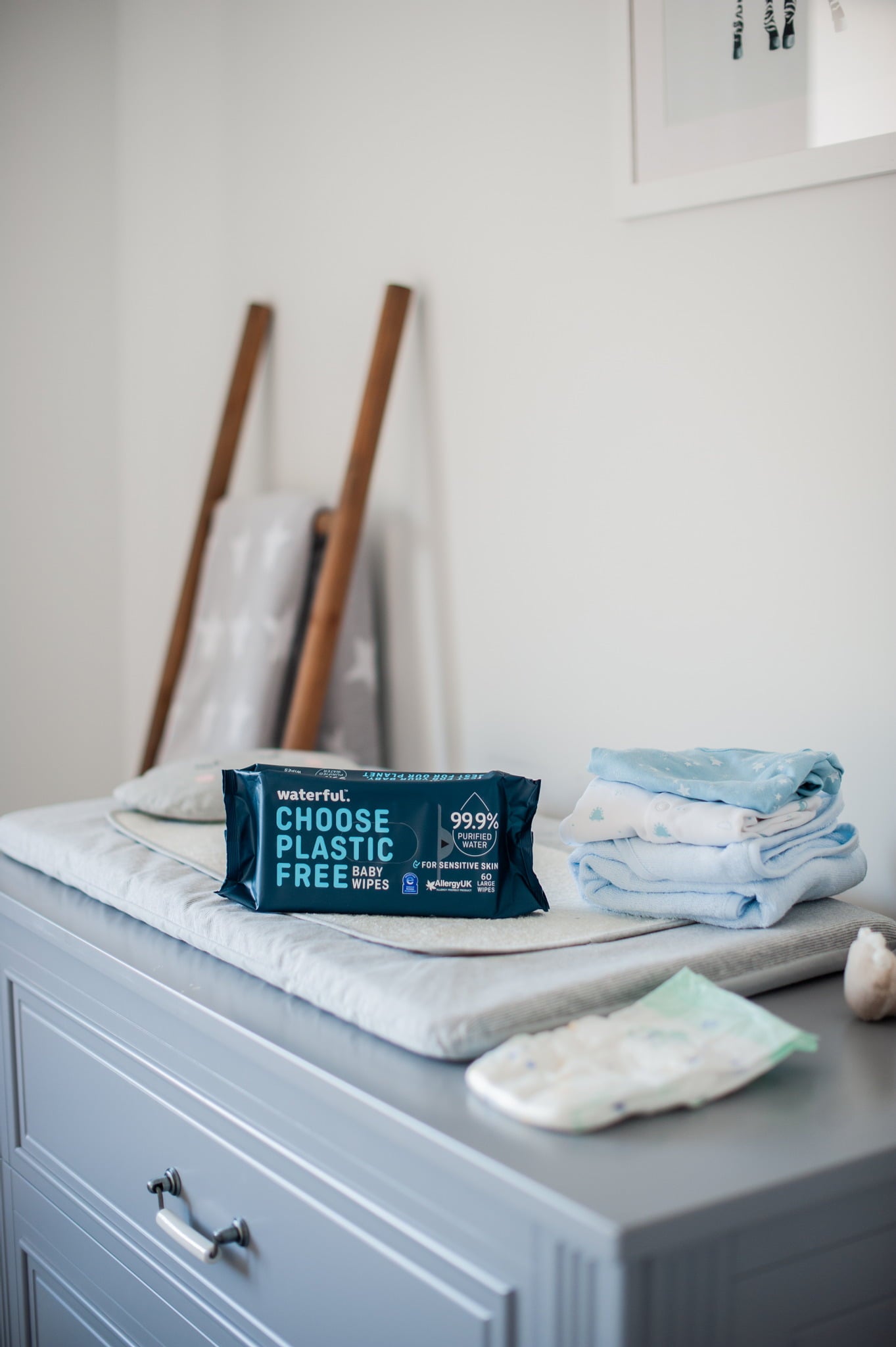 Waterful Plastic Free Baby Wipes, 99.9% purified water, certified vegan, biodegradable & fragrance free. Perfect for sensitive and newborn skin. Bulk Multipack - 12 Packs of 60 Wipes = 720 Wet Wipes