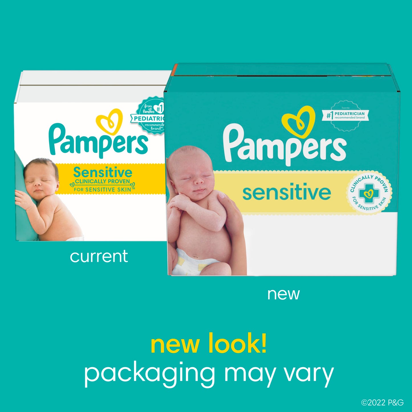 Pampers Sensitive Baby Wipes, Water Based, Hypoallergenic and Unscented, 8 Fip-Top Packs, 4 Refill Packs (1008 Wipes Total)