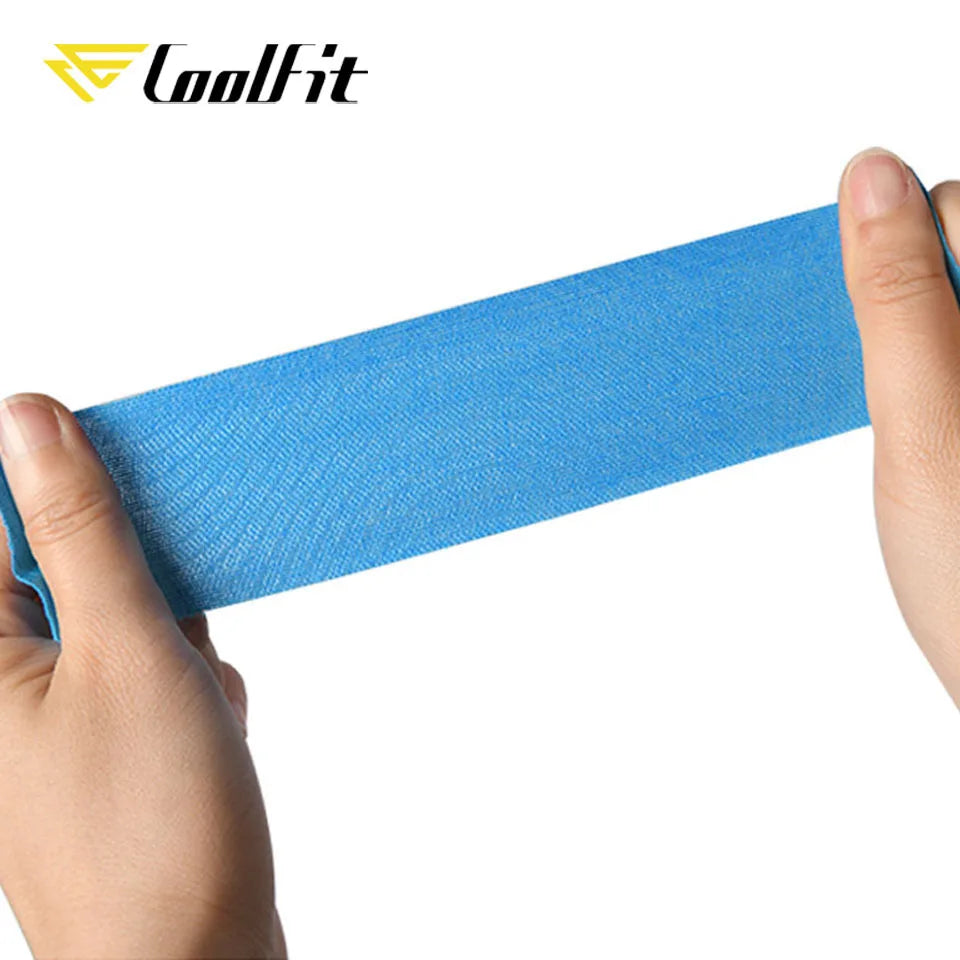CoolFit 5 Size Kinesiology Tape Athletic Recovery Self Adherent Wrap Taping Medical Muscle Pain Relief Knee Pads Protector