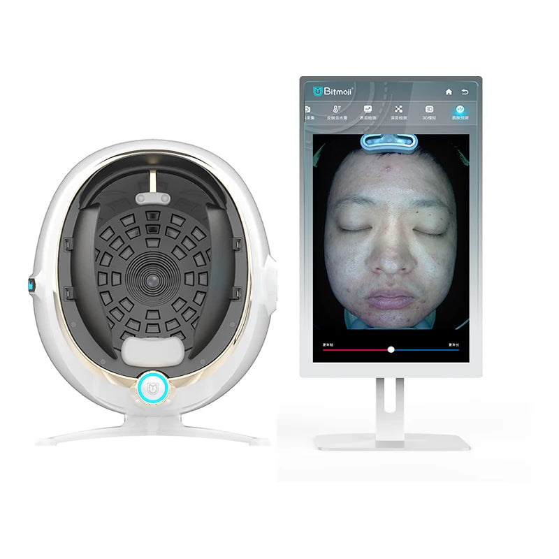 3D Skin Scanner Care Facial Analyzer Monitor Machine Magic Mirror Portable Testing English Detector Face Camera Test Analysis