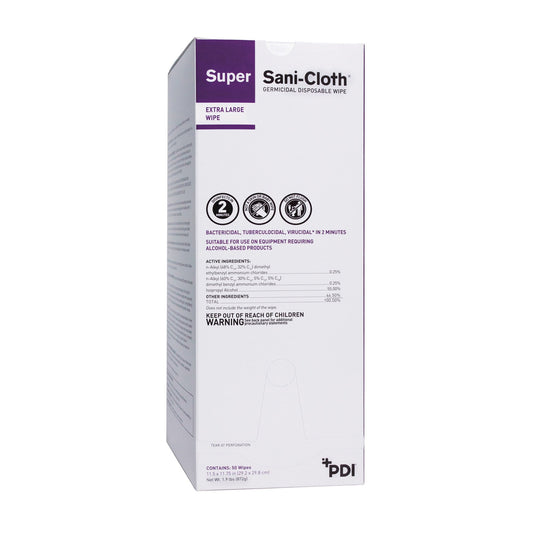 Sani-Cloth Surface Disinfectant Wipes, Individual Packets, 11.75 x 11.5 in, 50 Wipes, 1 Pack