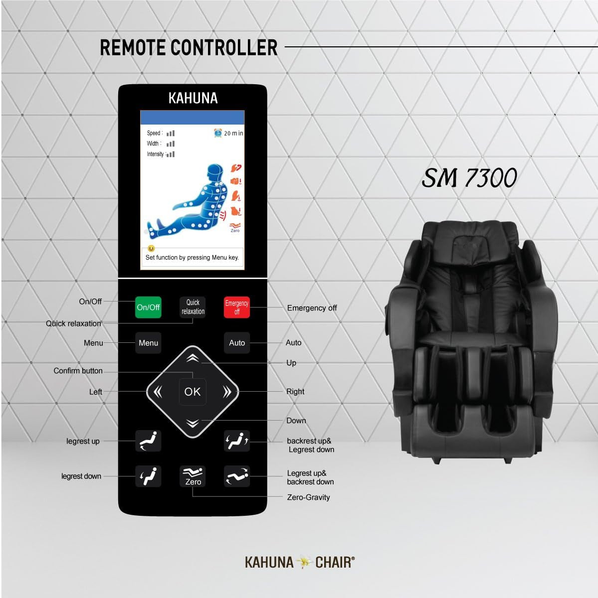 Kahuna Superior Massage Chair with Sl-Track Rollers - Sm-7300(Black) - Top Performance with Sl-Track 6 Rollers for the Best Relaxing Massage Chairs Experience.