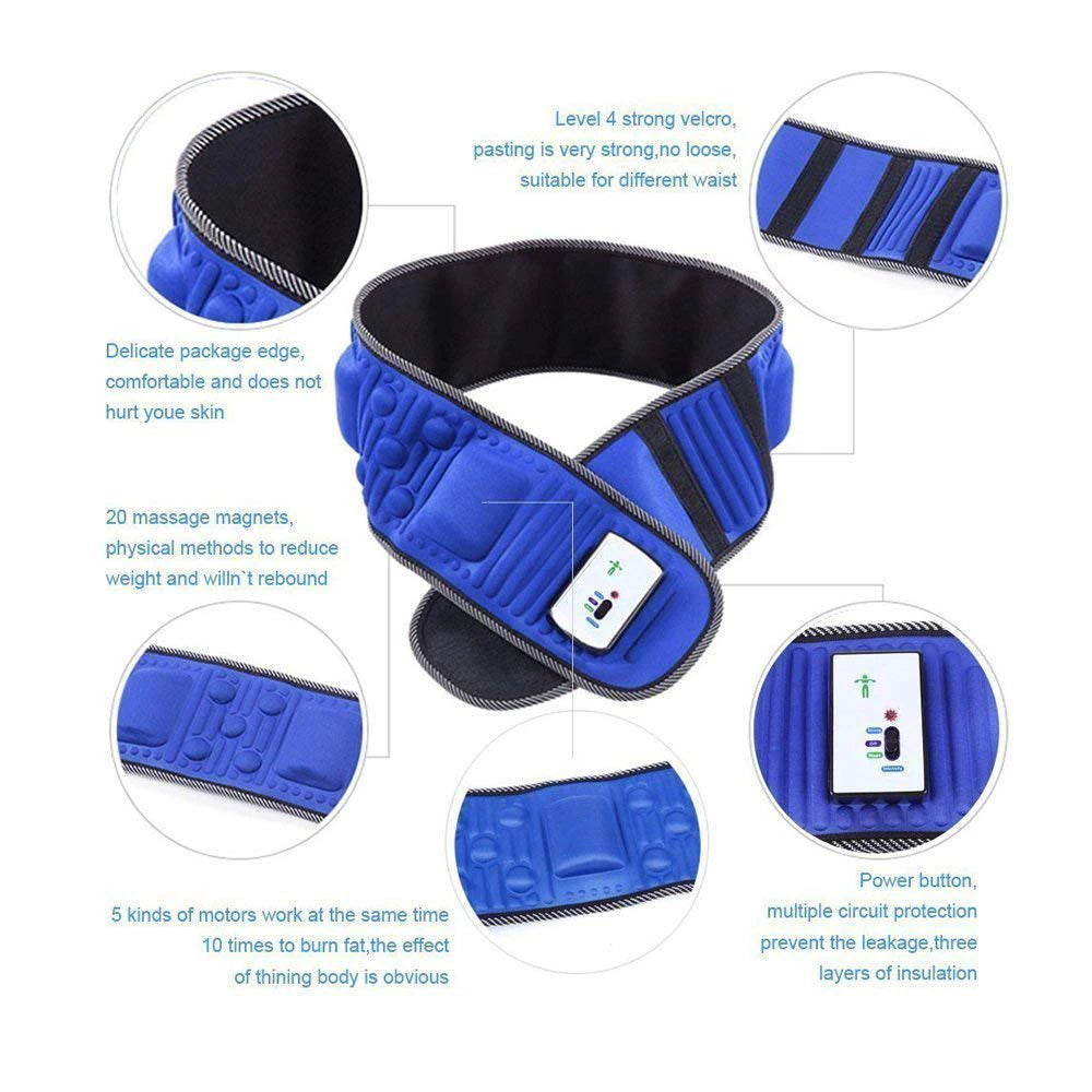 Electric Slimming Belt Vibration Abdominal Belly Muscle Waist Trainer Lose Weight Fitness Massage X5 Times Sway Massager Machine