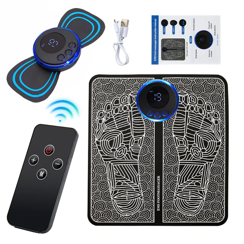 Electric EMS Foot Massager Pad Foldable Massage Mat Muscle Stimulation Relief Pain Relax Feet,Suppoer Dropshipping