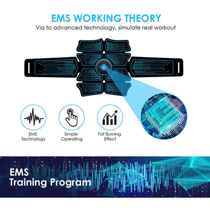 Eletroestimulador EMS Abdominal Muscle Stimulator Electric Massager Electrostimulation Hip Trainer Home Gym Fitness Equipment