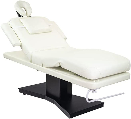 Milo 3.0 Motor (With Independent Leg Adjustment) Electric Massage & Facial Bed/Table Beige Top and Dark Brown Base