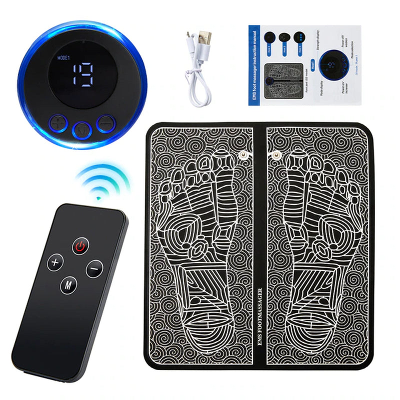 Electric EMS Foot Massager Pad Foldable Massage Mat Muscle Stimulation Relief Pain Relax Feet,Suppoer Dropshipping