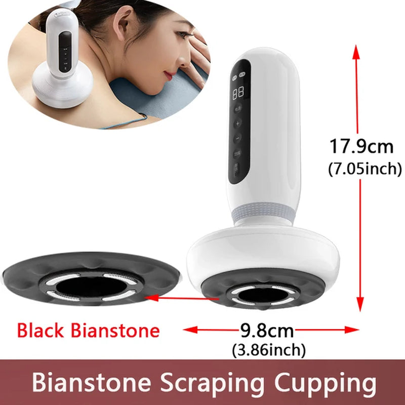 Intelligent Bianstone Cupping Device Negative Pressure Dredging Meridian Suction Cups Body Skin Care Back Gua Sha Massage Tool