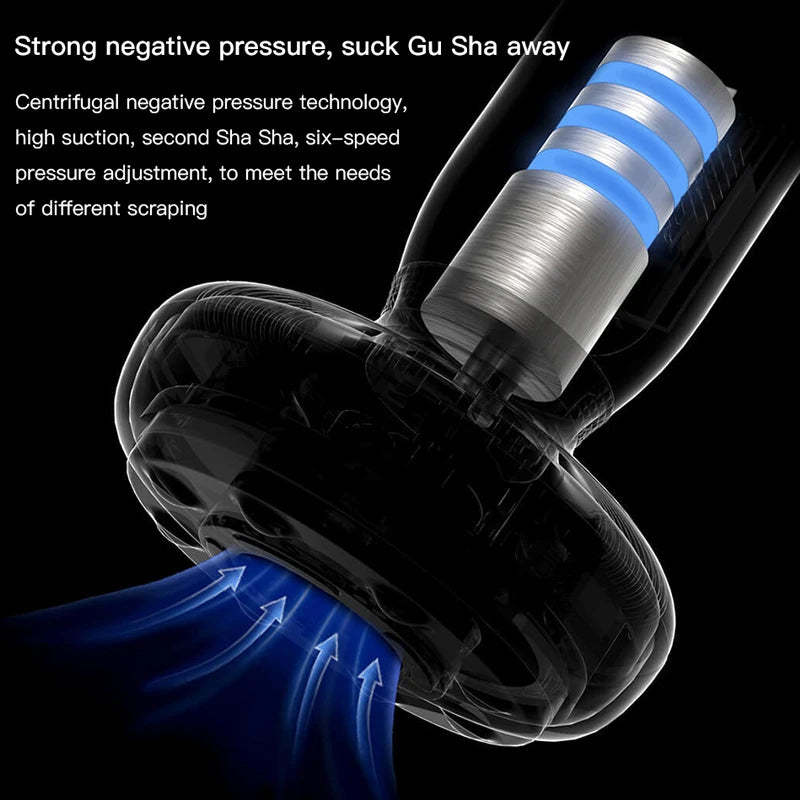 Intelligent Bianstone Cupping Device Negative Pressure Dredging Meridian Suction Cups Body Skin Care Back Gua Sha Massage Tool