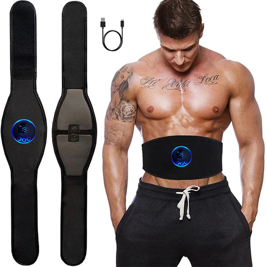 Electric Abs Abdominal Trainer Toning Belt EMS Muscle Stimulator Toner Smart Body Slimming Weight Loss Home Gym Fitness Equiment