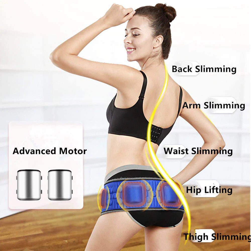 Electric Slimming Belt Vibration Abdominal Belly Muscle Waist Trainer Lose Weight Fitness Massage X5 Times Sway Massager Machine