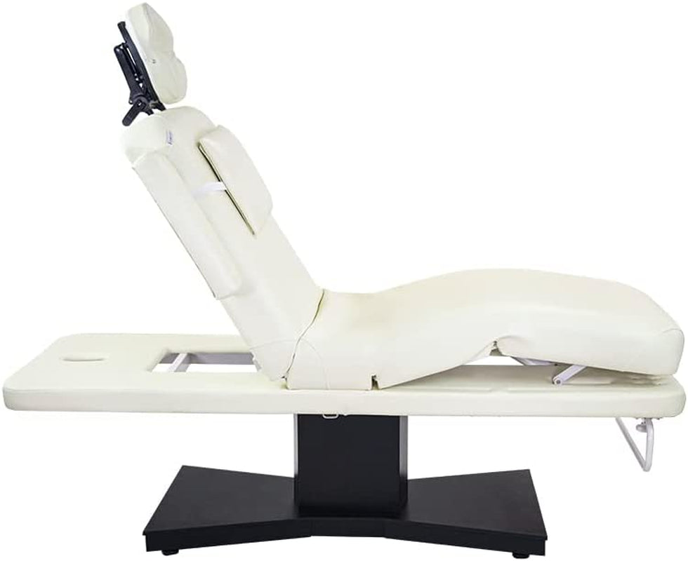 Milo 3.0 Motor (With Independent Leg Adjustment) Electric Massage & Facial Bed/Table Beige Top and Dark Brown Base